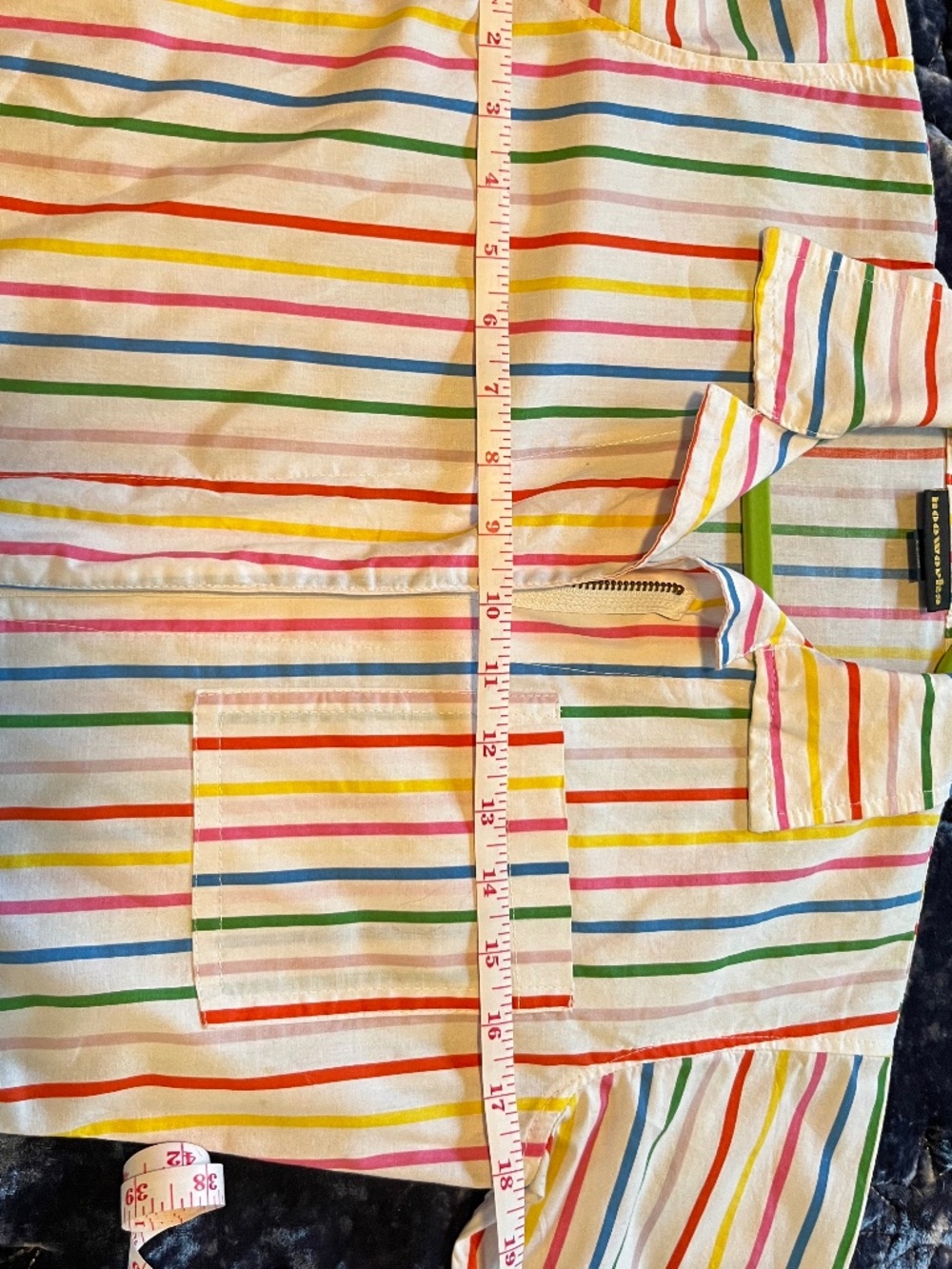 Nooworks Cotton Striped Jumpsuit XS PROFESSIONALLY ALTERED FOR LONG TORSO - Picture 8 of 10